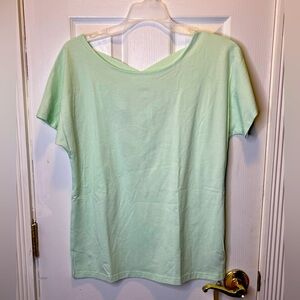 🪩 NWT Mint Green Top with Criss Cross Back size small #1062